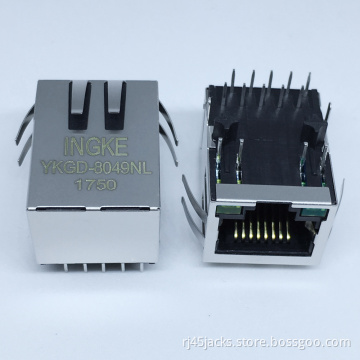 Ingke YKGD-8049NL 100% cross SI-61001-F Single Port RJ45 Magnetic Jack Connector